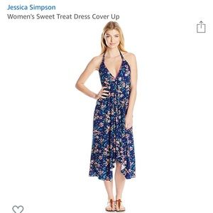 Jessica Simpson boho cover-up halter dress Size L